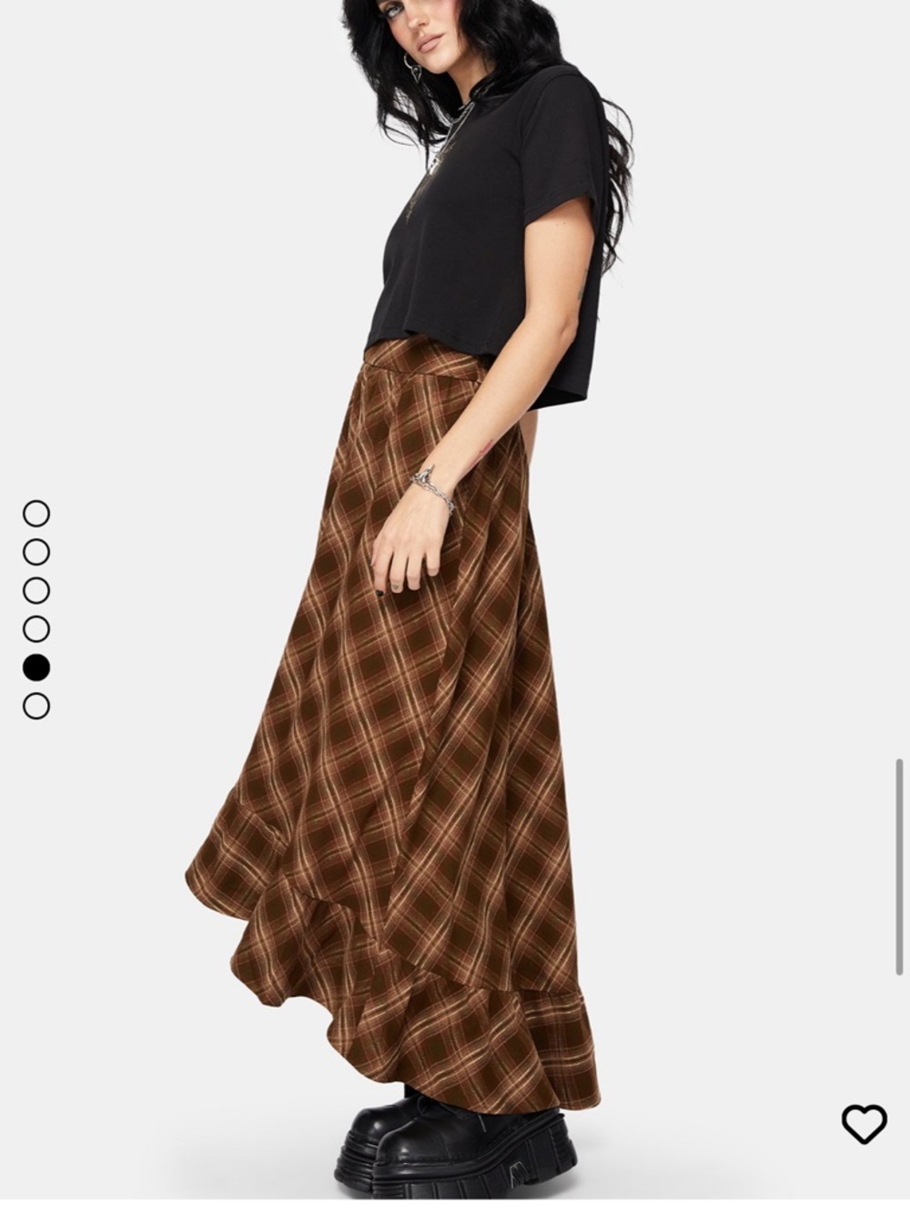 Disturbia Wrenna Ruffle Hem
Check Midaxi Skirt - Picture 3 of 9